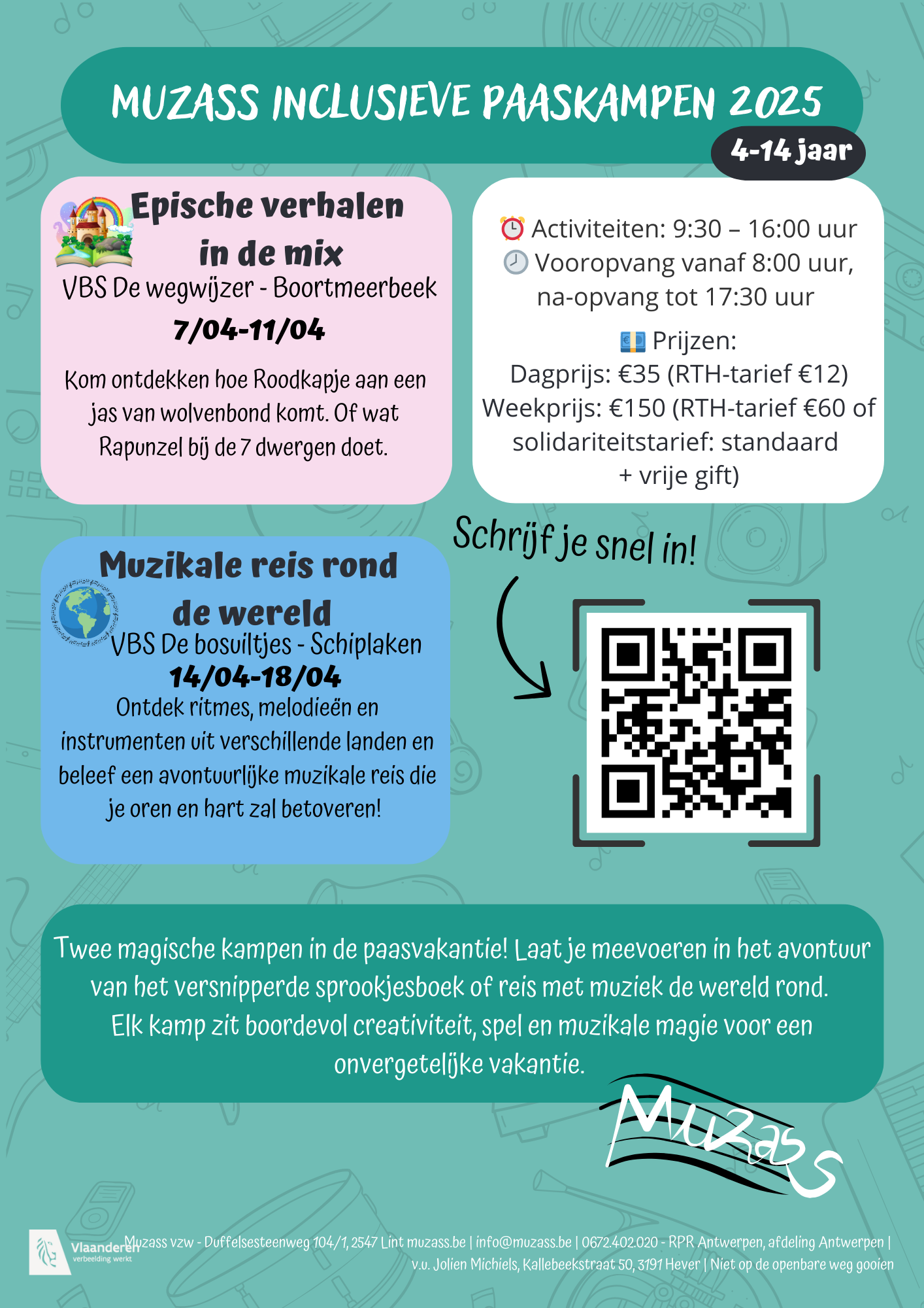 Flyer paasvakantie kamp